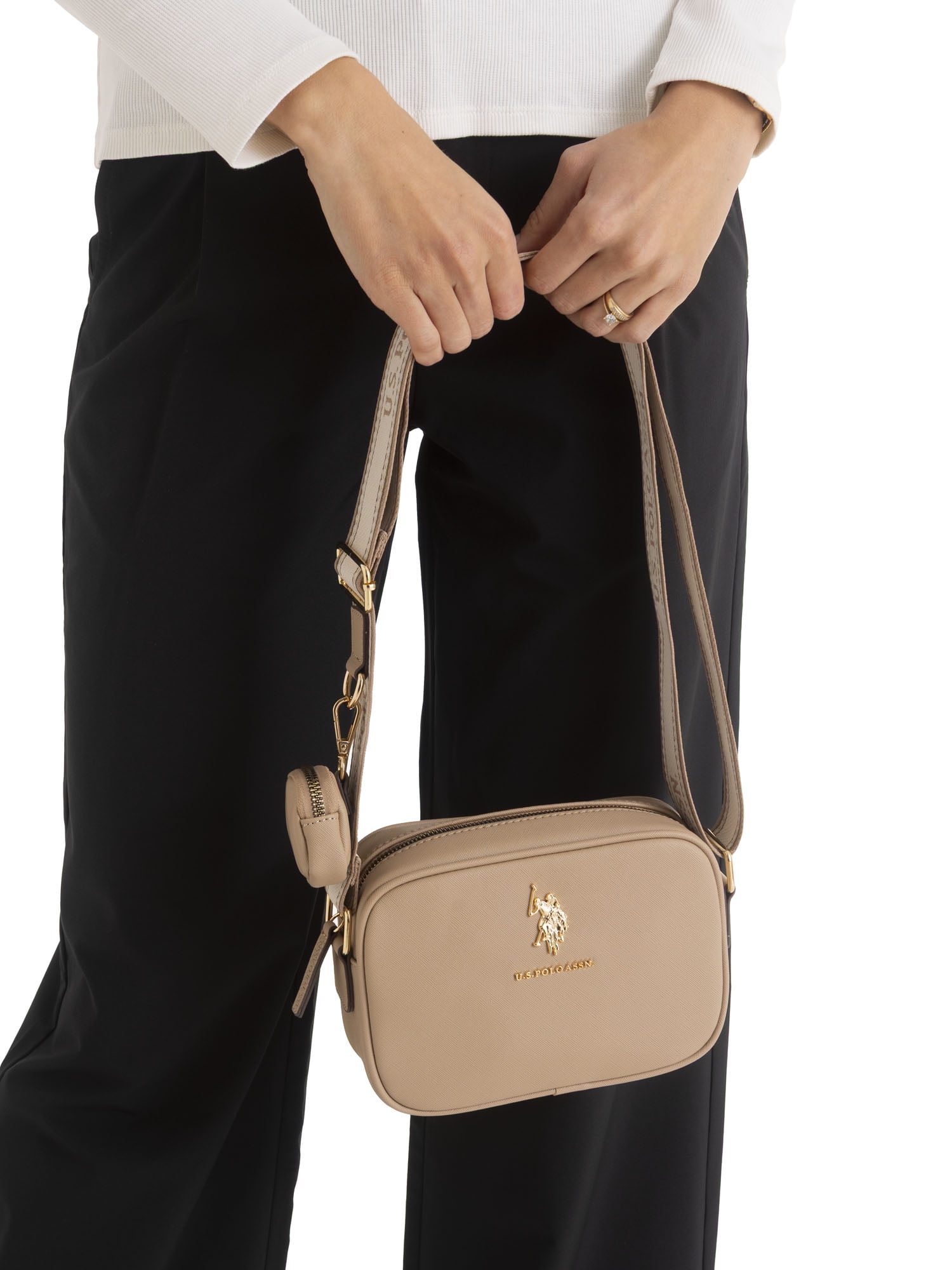 U.S. Polo Assn. Women's Signature Crossbody Bag, Sand