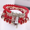 thumbnail image 1 of 5 juegos de pulseras bohemias para mujer Heilwiy, multicapa, apilables, con cuentas de cristal brillante, regalo elástico, 1 of 1