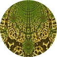 thumbnail image 1 of Ahgly Company Machine Washable Indoor Round Transitional Green Area Rugs, 3' Round, 1 of 7