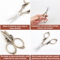 thumbnail image 4 of HLONK 1Set 4.7Inch Stainless Steel Sewing Scissors Butterfly Pattern Pointed Tip Rainbow Color, 4 of 9