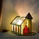 thumbnail image 1 of Colorful Glass Handicrafts Creative Retro Small House Art Bedside Night Light Gift Light Bar Restaurant Light Church Table Lamp, 1 of 4