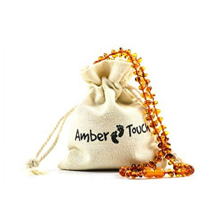 Baltic Amber Necklace Unisex 13 inch. Natural Amber from Baltic Region Genuine Amber Brown