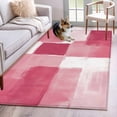 thumbnail image 3 of Area Rug for Living Room, Pink Geometric Non-Slip Indoor Large Carpet for Bedroom/Dining Room, Watercolor Ombre Modern Abstract Art Washable Low-Profile Rectangle Floor Mat Runner Rugs - 3 x 5 Ft, 3 of 7