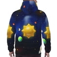 thumbnail image 7 of Lsque Solar System Pattern Casual Men's Hoodie,Hooded Sweatshirt with Kangaroo Pocket,Pullover Hoodie-3X-Large, 7 of 7