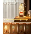 thumbnail image 6 of Candle Warmer Lamp with Timer, Dimmer & Height Adjustment - Flameless Warmer for Large Scented Jar Candles, Safe No-Smoke Gift for Women, Mom, Sister, Girlfriend (2 Bulbs, Amber Glow), 6 of 9