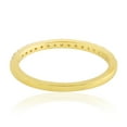 thumbnail image 3 of KIRAN FINE JEWEL Round White CZ Diamond Eternity Ring Yellow Gold Plated 925 Sterling Silver Anniversary Band Ring Statement Jewelry Gift For Her, 3 of 5