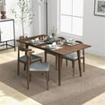 thumbnail image 6 of Bailey Modern Solid Wood Walnut Dining Room & Kitchen Table and Chairs for 4, 6 of 6