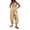 Khaki, variant on Jumpsuits for Women Open Back Spaghetti Strap Casual Harem Pants Sleeveless Tie Back Loose Fit Summer Jumpsuits with Pockets Blue 2XL