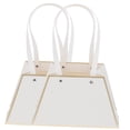 thumbnail image 4 of Worgeous 2Pcs Catering Industry White Trapezoidal Flower Pouches for Floral Packaging Simple .6X8.3X0.8in, 4 of 8