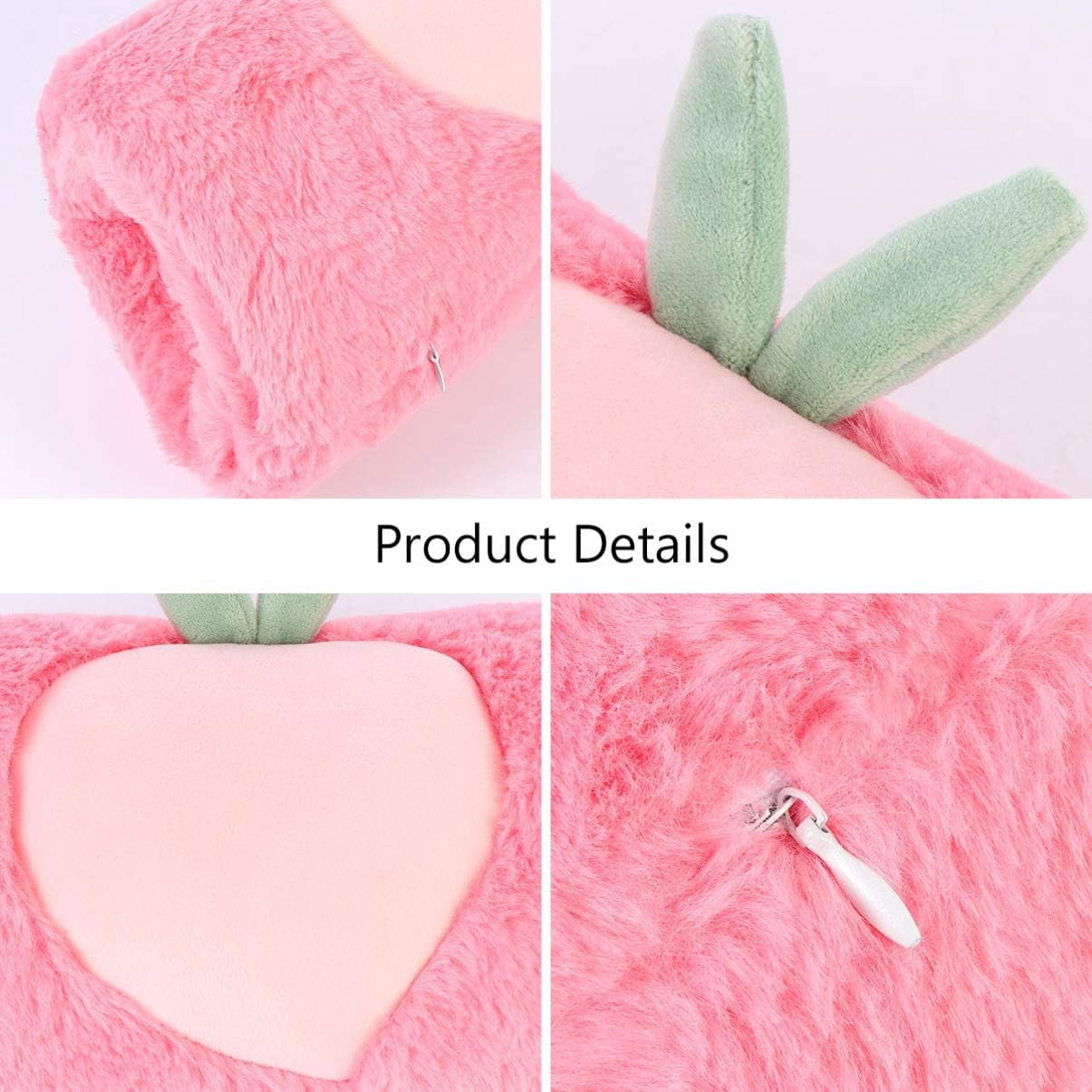 ABPETE Peach Pattern Winter Hand Muffs - Faux Fur Plush Hand Warmers for Women & Girls