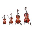 thumbnail image 2 of Mini instrumentos musicales de madera para violín, adornos de decoración de modelo + soporte + para Cas,11 Feliz Sencillez, 2 of 5