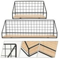 thumbnail image 1 of OULII 2pcs Hanging Display Shelf Synthetic Material Storage for Living Room, 1 of 7