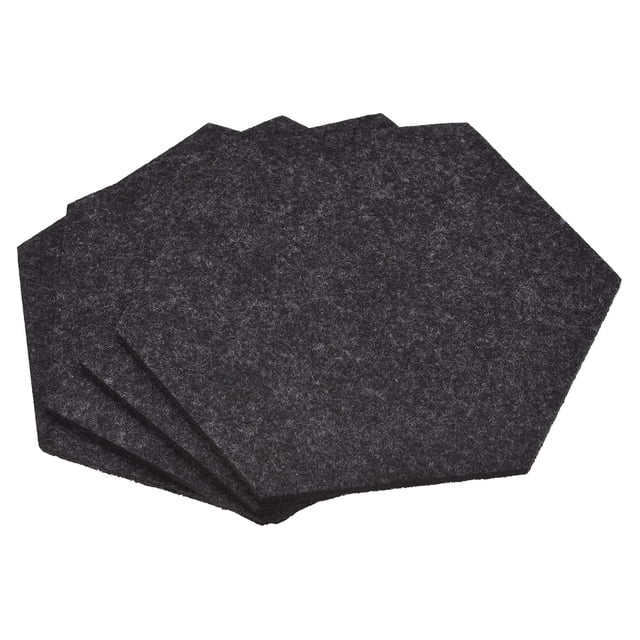 Posavasos de fieltro Unique Bargains 4uds Hexagonal gris