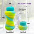 thumbnail image 2 of Botella de agua de silicona plegable de 20 oz estilo donut - Botellas de agua reutilizables para deportes, gimnasio, viajes, camping, senderismo, ligeras., 2 of 5