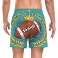 thumbnail image 4 of joogoo Men's Football with Wheat Swim Trunks with Liner Pocket Beach Shorts X-Large, 4 of 9