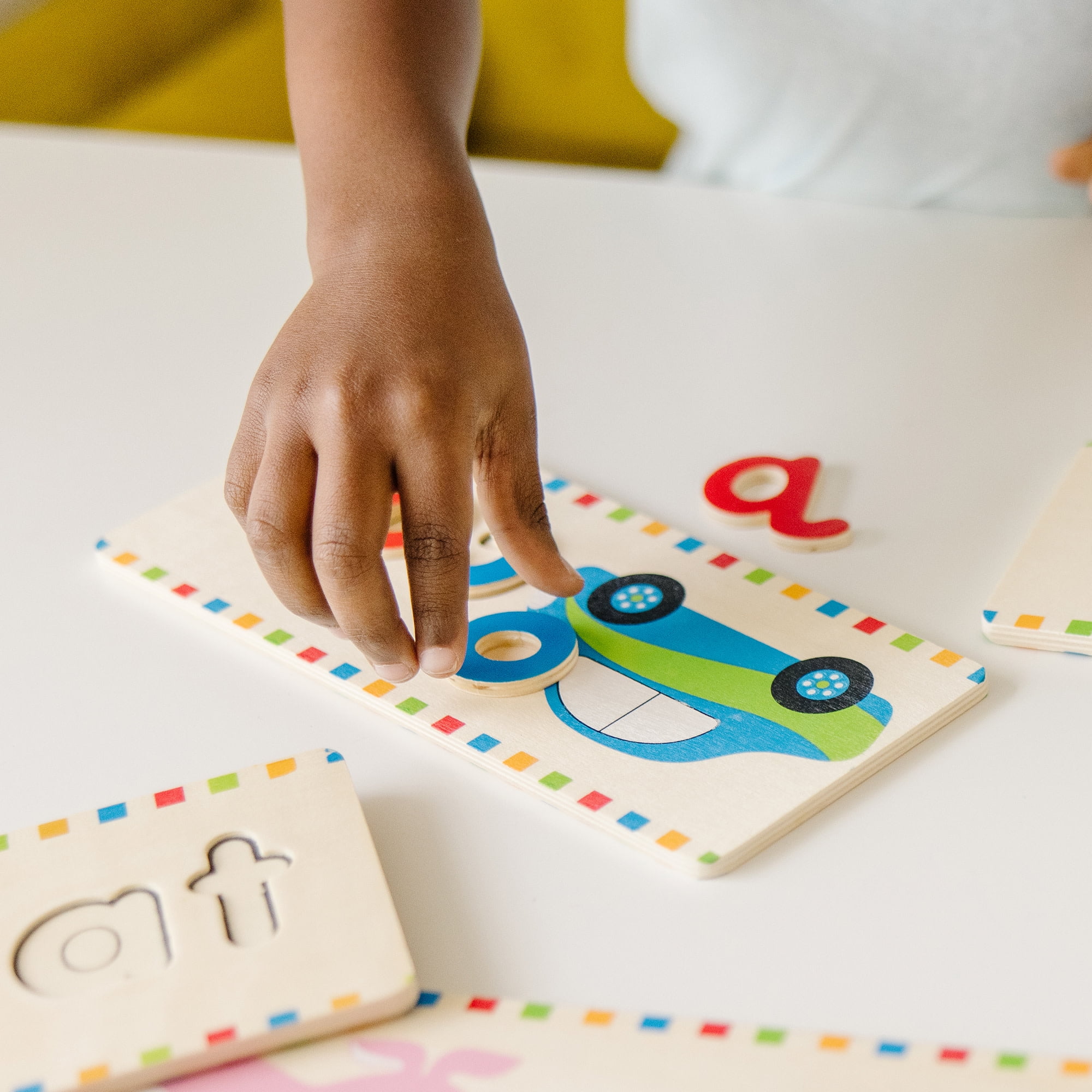 Melissa & Doug First Words Wooden Spelling Boards Letter Matching Activity (69 Pieces)