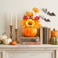 thumbnail image 6 of Fall Artificial Pumpkin Floral Centerpiece with Sunflowers and Skull for Mantel, Table and Halloween Thanksgiving Decor, Harvest Celebration, Table Accent, 6 of 6