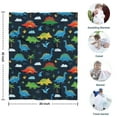 thumbnail image 4 of Colorful Dinosaurs with Palm Trees Blanket,Comfortable Soft Lamb Wool Throw Blanket,All Season,Warm Lightweight Blankets for Sofa Bed Couch Living Room Chair,30"x40", 4 of 4