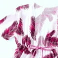 thumbnail image 5 of Wuxian Kids Swimsuits Floral Feather Prints Tank Top Briefs Bikini Sets With Long Sleeve Cover Up Shirts Beachwear Pool Beach Travel Swimwaer Holiday,Hot Pink,13 Years, 5 of 6