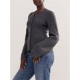 thumbnail image 3 of SUNSIOM Cardigan Uni pour Femmes Manches Longues Col Rond Boutonné Pull Tricoté avec Poches, 3 of 6