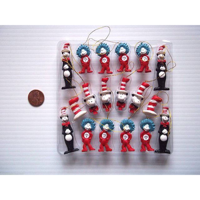 Dr. Seuss The Cat in the Hat Figurine Ornaments, Set of 18