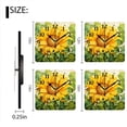 thumbnail image 3 of Square Wall Clock,Oil Painting Of Sunflower With Green Leaves,Silent Non-Ticking Wall Clock Decor for Home Office Kitchen Living Room Bedroom(12inch), 3 of 4
