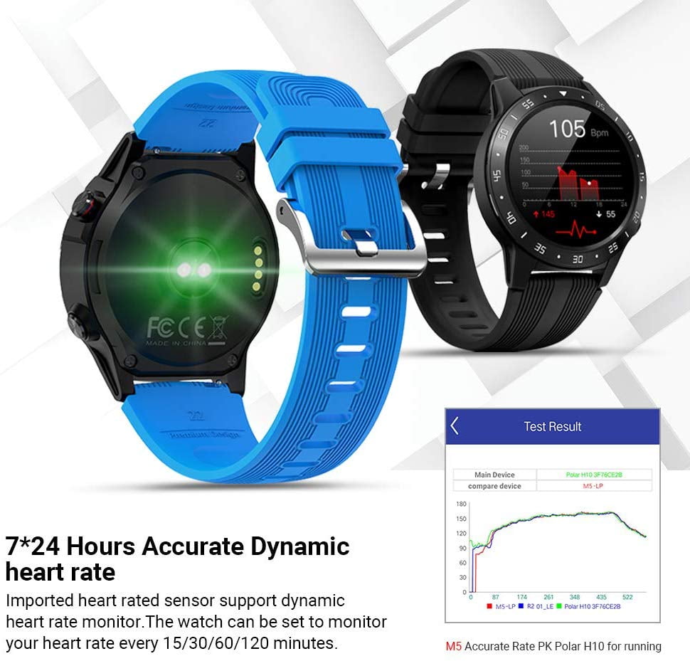 Smart Watch (GPS +Barometer+Altimeter+Compass), Gandley Full HD Touchscreen Bluetooth smartwatch