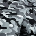thumbnail image 4 of Chezmoi Collection 4-Piece Military Camouflage Sheet Set, Blue Gray Printed Microfiber Soft Breathable Deep Pocket Sheets and Pillowcases Set, California King Size, 4 of 10