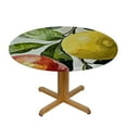 thumbnail image 3 of HAOXIT Lemon Round Table Cloth Summer Fruit Orange Lemon Table Cover Farmhouse Tablecloth for Picnic Indoor 38-42, 3 of 8