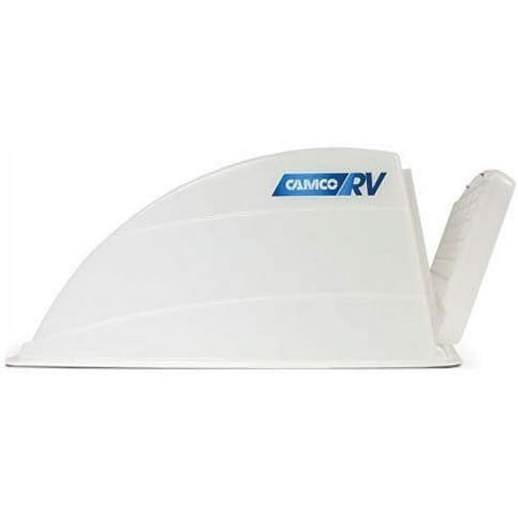 Camco Roof Vent Cover - Allows High Flow Ventilation Into Your RV, Rain or Shine, Easy Installation and Cleaning, Installation Hardware Included - White 40433
