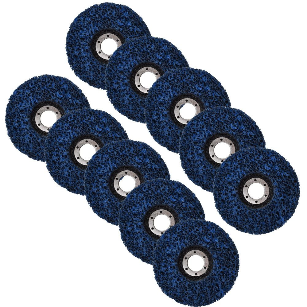 4-1/2 x 7/8 Strip&Clean Discs Fit For Angle Grinders-Removes Rust Strips Paint Cleans Welds 10 Pack 