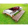 thumbnail image 1 of Crabs Outdoor Tablecloth, Astrology Themed Illustration of a Crab Representing Cancer Zodiac Sign Art Print, Decorative Washable Fabric Picnic Table Cloth, 58 X 84 Inches,Red Black, by Ambesonne, 1 of 2
