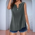 thumbnail image 3 of Chaleco de lino de color liso para mujer: informal y elegante, ajuste holgado, transpirable, tallas S-XXL, contorno de pecho 98-122 cm., 3 of 5