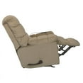 thumbnail image 6 of Batts Chaise Rocker Recliner with Heat & Massage in Beige Polyester Fabric, 6 of 10