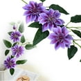 thumbnail image 6 of Artificial Vine Flowers Verdsylv Faux Clematis Vine, Realistic Faux Flower Branch with Green Leaves Stem for Indoor and Outdoor Wedding Decor, Home Garden Arrangement, Gardens Wall Home Indoor, White, 6 of 9