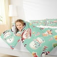thumbnail image 4 of Feelyou Santa Claus Child Full Size Comforter Sets, Merry Christmas Bedding Comforter Set, Kawaii Cartoon Style Reversible Bedding Sets, Microfiber Bedroom Decor, 3pcs, 4 of 8