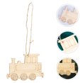 thumbnail image 4 of Adornos de tren de madera, colgantes de cabeza de tren de madera en blanco, rebanadas artesanales de tren de madera, 10 Uds., 4 of 7