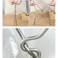 thumbnail image 3 of HongHeng 1Pc Stainless Steel Trash Bag Holder Rack Foldable Countertop Trash Bag Bracket Holder Organizer Dishcloth Towel Rack, 3 of 8