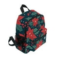 thumbnail image 2 of FORMRS School Backpack with Front Zippered Pocket 12" Student Travel Daypack, Red Christmas Leaves, 2 of 6