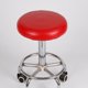 thumbnail image 4 of Fundas impermeables para taburetes de bar de PU para cojines de asiento de silla redondos con goma Rojo, 4 of 7