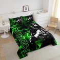 thumbnail image 4 of Erosebridal Gradient Geometric Bedding Twin Comforter Set, Rugby Sports Down Comforter, Balls Player Decor, Reversible 2pcs, 4 of 7