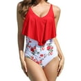 thumbnail image 2 of Cheers US Two Piece Tankini Swimsuits for Women Flounce High Waisted Bikini Set Ruffled Bathing Suits, 2 of 7