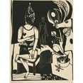 thumbnail image 3 of Heinrich Campendonk 19x24 Black Modern Framed Museum Art Print Titled - Seated&nbsp;Harlequin (1922), 3 of 5