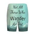 thumbnail image 2 of Lsque Not All Those Who Wander Are Lost1 Mens Sleep Pajama Shorts,Short Pajama Pants, Cotton Ultra-Soft Knit-3X-Large, 2 of 9