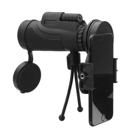 Portable 12x50 Waterproof HD Cellphone Monocular Telescope Optical Lens + Tripod + Camera Clip