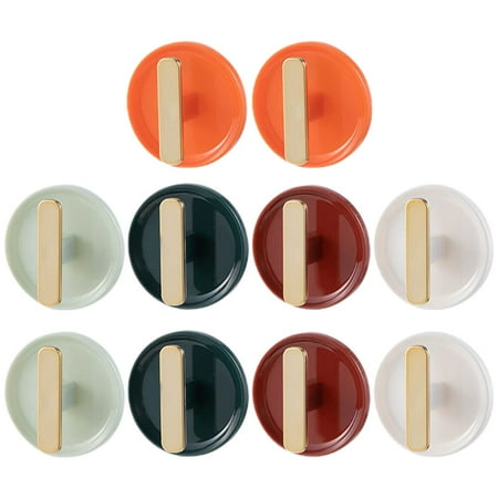 

10pcs Adhesive Wall Hook Wall Mounted Self-adhesive Wall Hanger Coat Hook