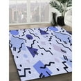 thumbnail image 2 of Ahgly Company Indoor Rectangle Patterned Heavenly Blue Area Rugs, 2' x 4', 2 of 6