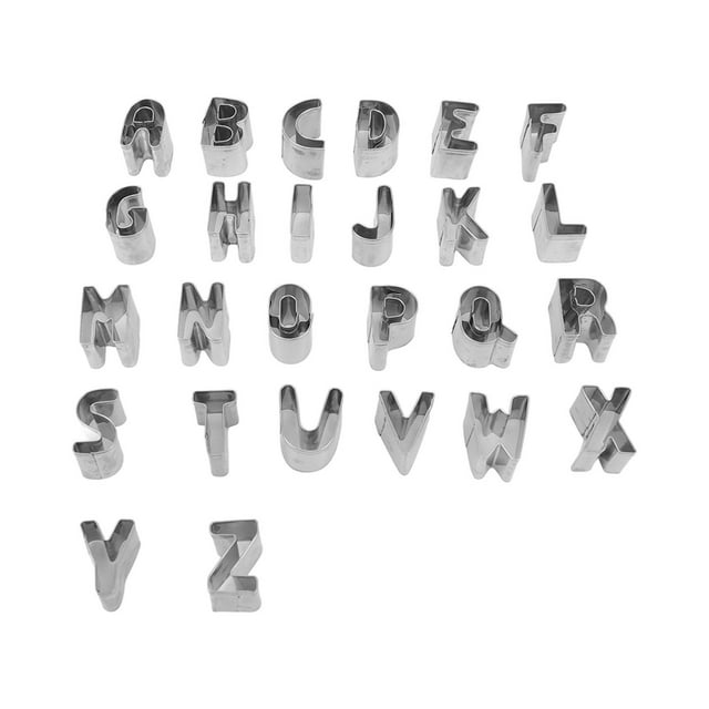 Cortadores De Galletas Con Letras, Estilo Capital Multiusos, Fáciles De Limpiar, 26 Piezas, Cortadores De Galletas Con Alfabeto Para Hornear