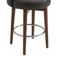 thumbnail image 5 of CHITA Counter Height Bar Stools Set of 2, 26 inch Swivel Barstools for Kitchen Island,Faux Leather in Retro Gray, 5 of 11