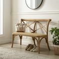 thumbnail image 2 of Linon Barton Bentwood Bench, Antique Brown/Natural, 2 of 11